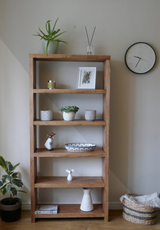 Solid Wood Rustic Style Bookcase & Storage