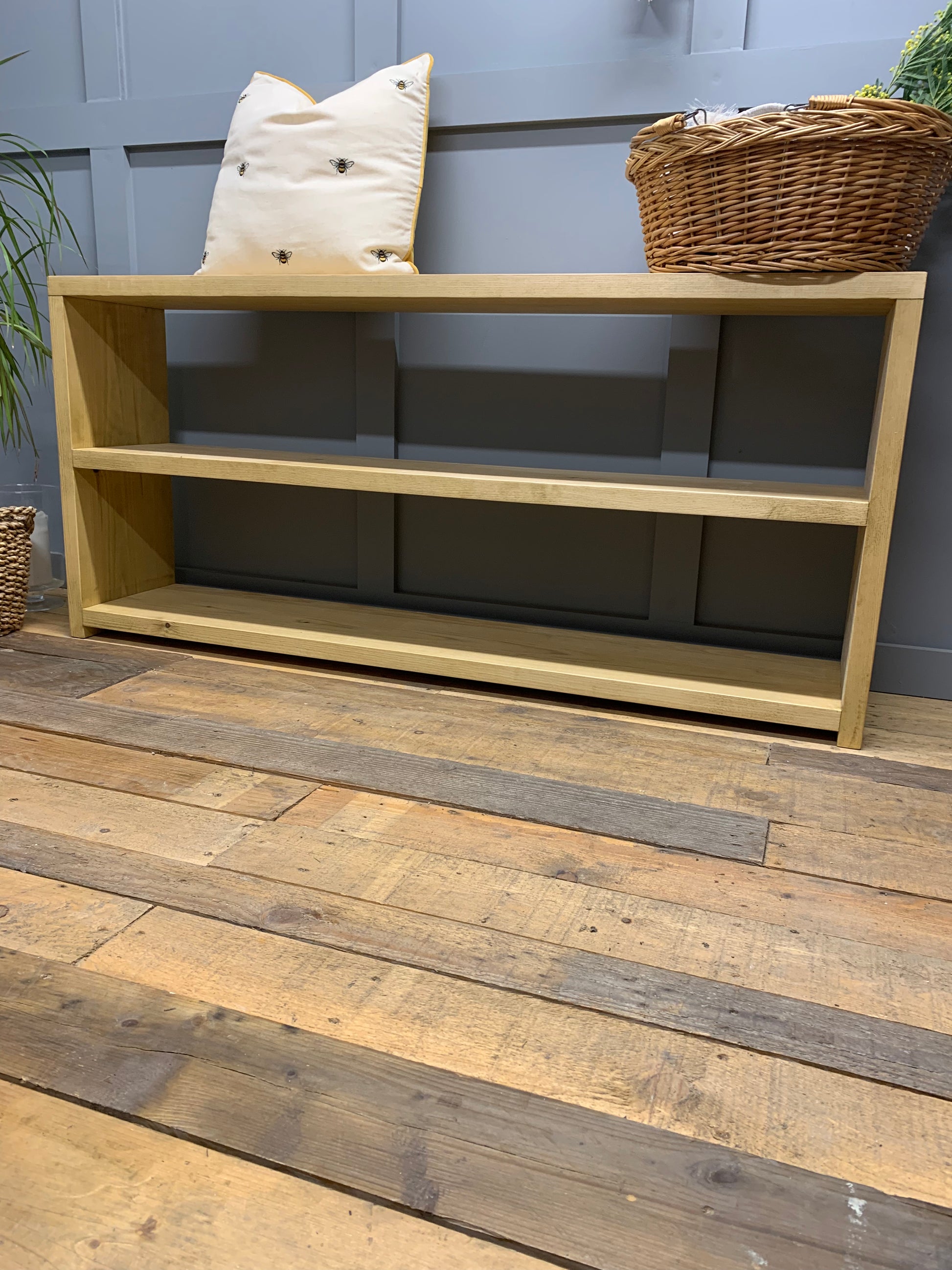 Solid Wood Shoe Storage Hallway Bench Hallway Shelving
